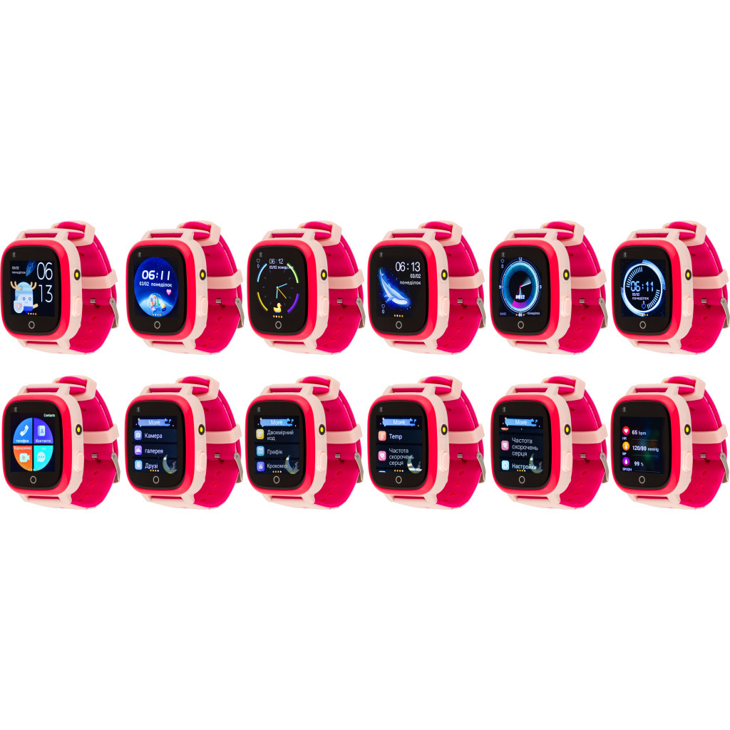 Смарт-годинник Amigo GO005 4G WIFI Kids waterproof Thermometer Pink (747018) - зображення 5