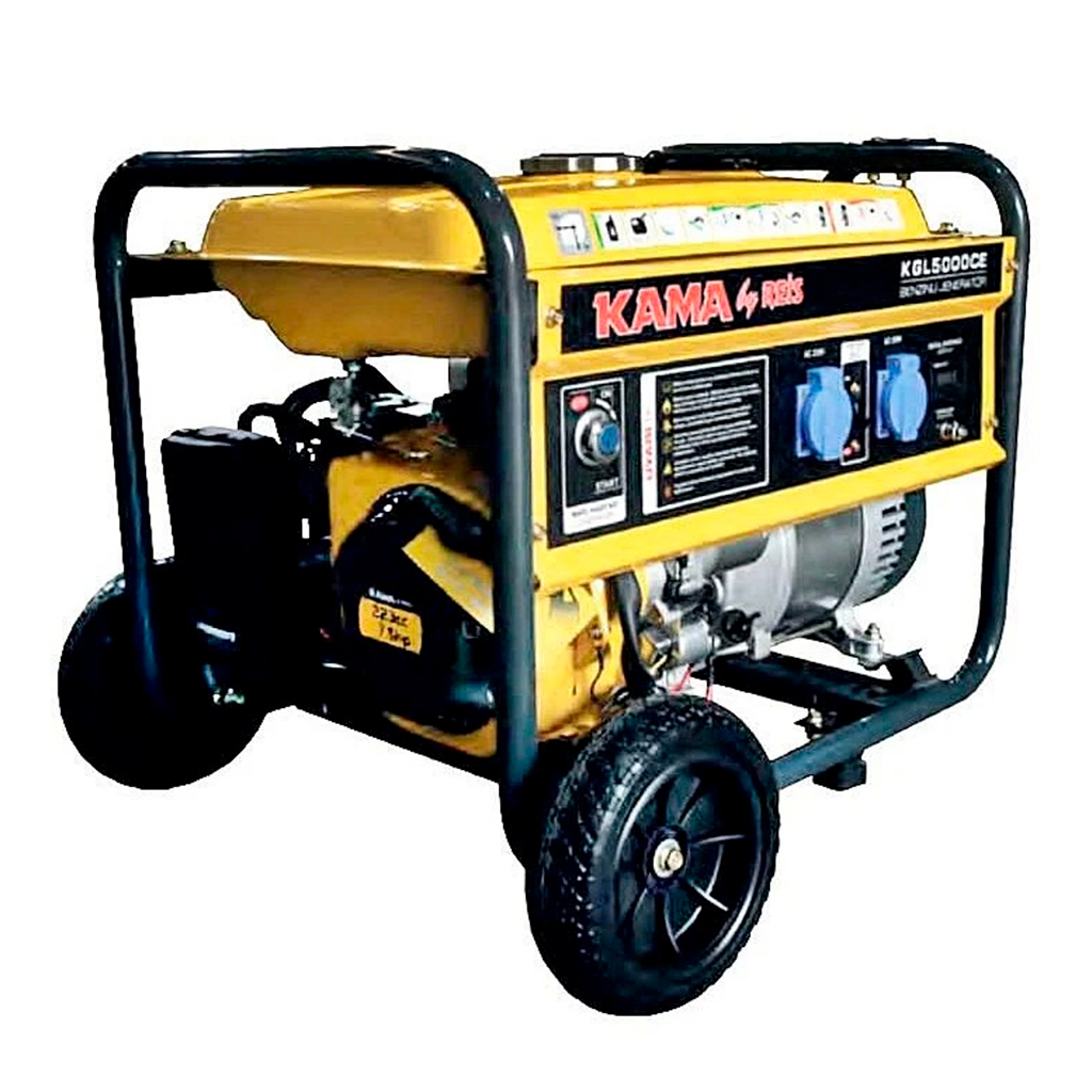 Генератор KAMA KGL5000CE, 230V, 50Hz, 4kW, 5KVA, 15L - зображення 1