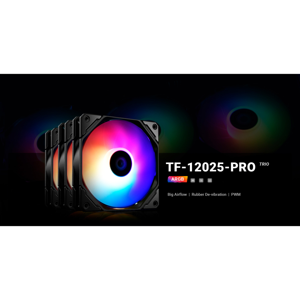 Кулер до корпусу ID-Cooling TF-12025-PRO ARGB TRIO - зображення 7