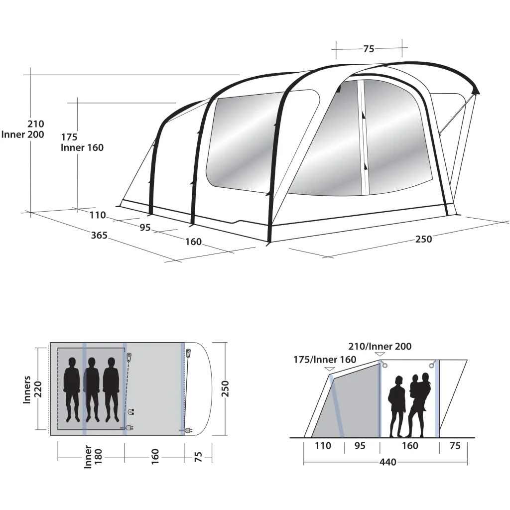 Намет Outwell Lindale 3PA Green (929225) - зображення 2