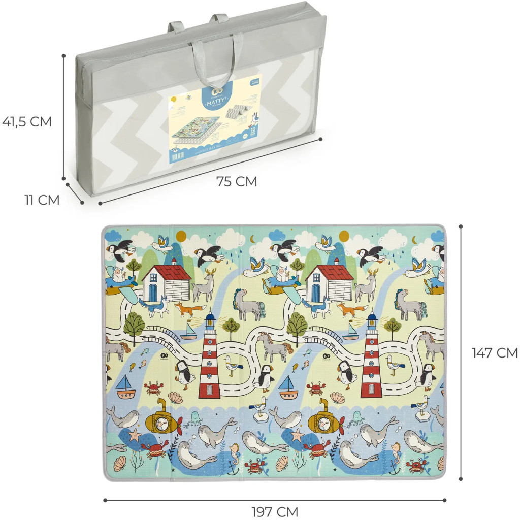 Дитячий килимок Kinderkraft двосторонній Matty 2 (5902533923212) - зображення 2