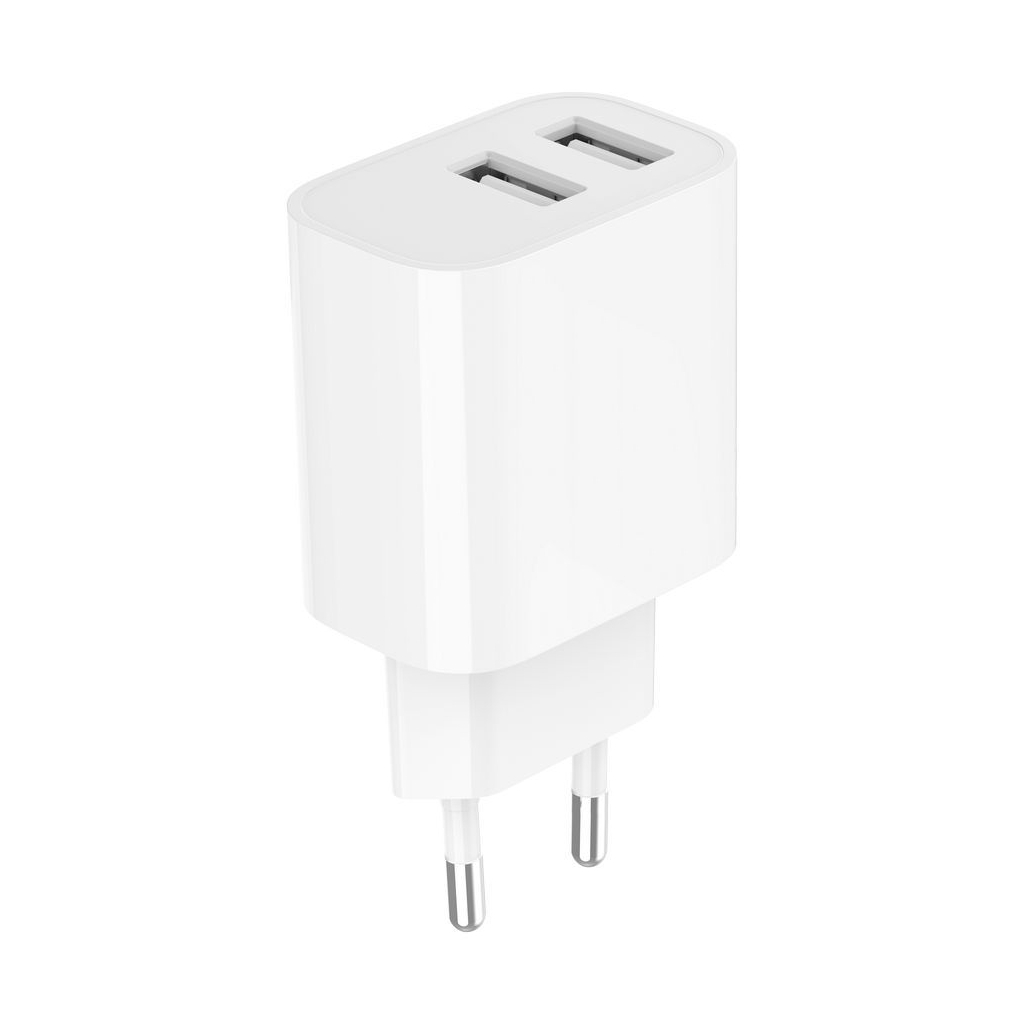 Зарядний пристрій Gembird 2 USB-A 5V/2.4A (12W) white (TA-UC-2A12-01) - зображення 2