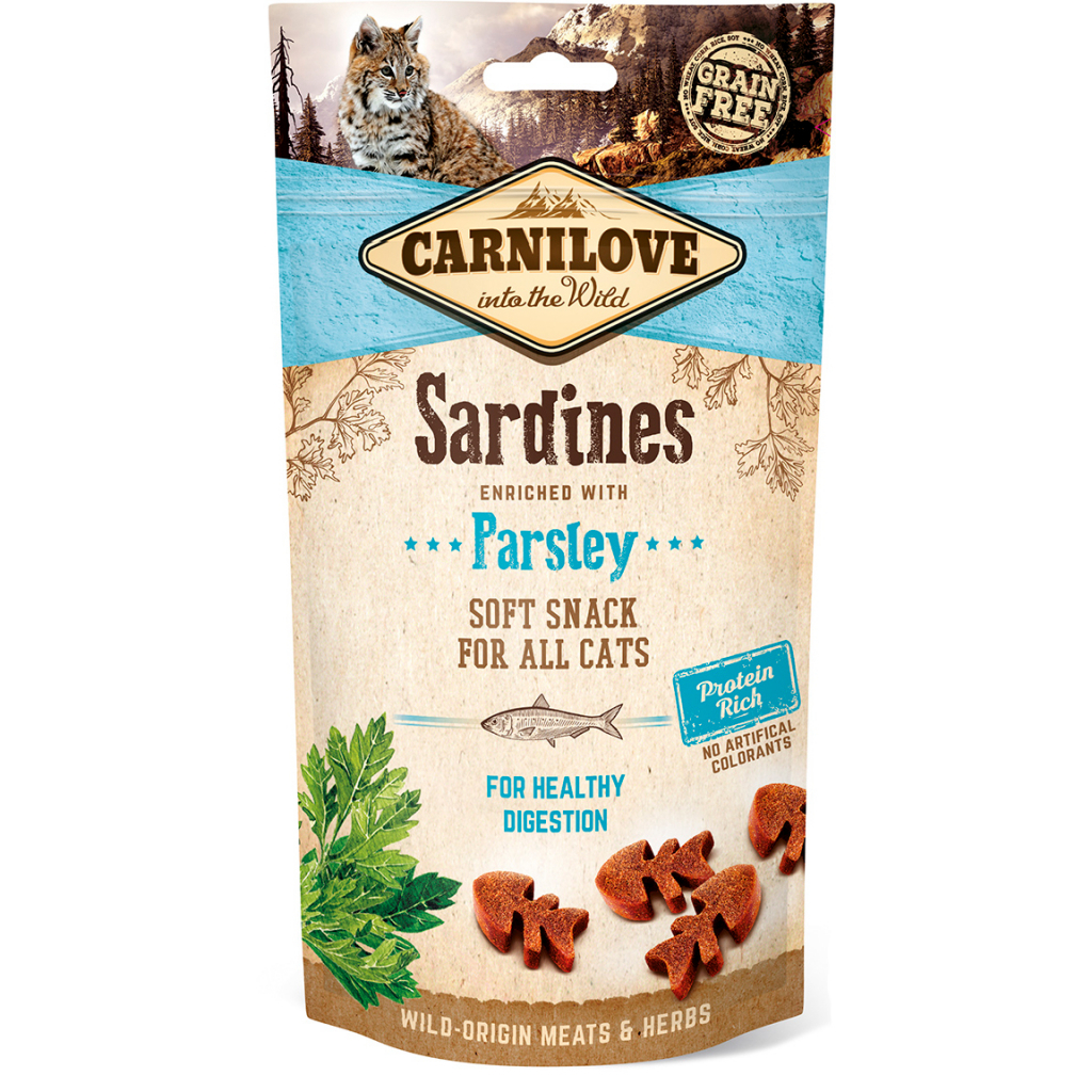 Ласощі для котів Carnilove Semi Moist із сардиною і петрушкою 50 г (8595602527236) - зображення 1