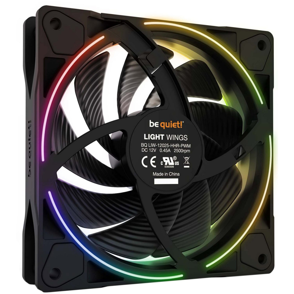 Кулер до корпусу Be quiet! Light Wings 120mm PWM high-speed 3 pcs (BL077) - зображення 2
