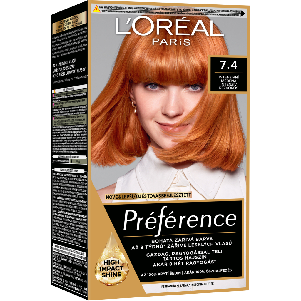 Фарба для волосся L'Oreal Paris Preference 74 - Інтенсивний мідний (3600521410370/3600521434734) - зображення 1