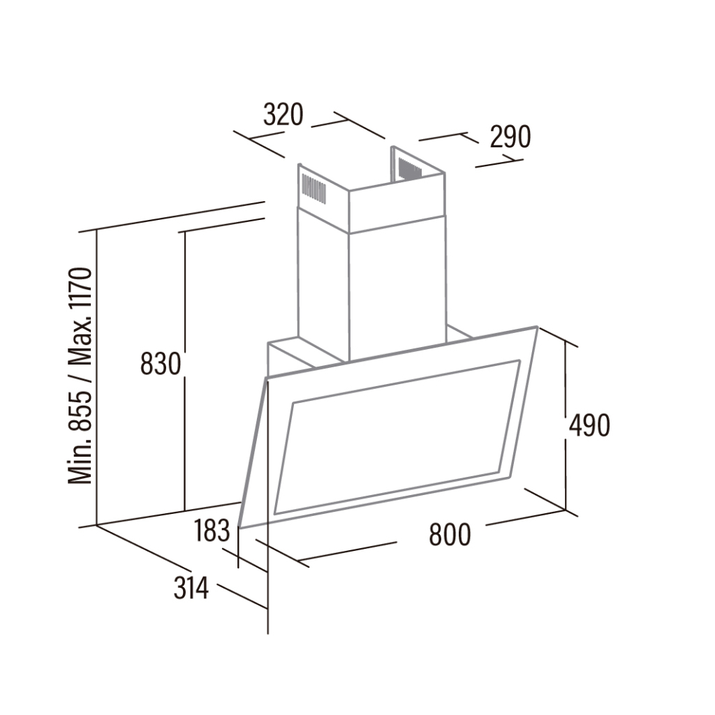 Витяжка кухонна Cata Thalassa 800 xgwh - зображення 3