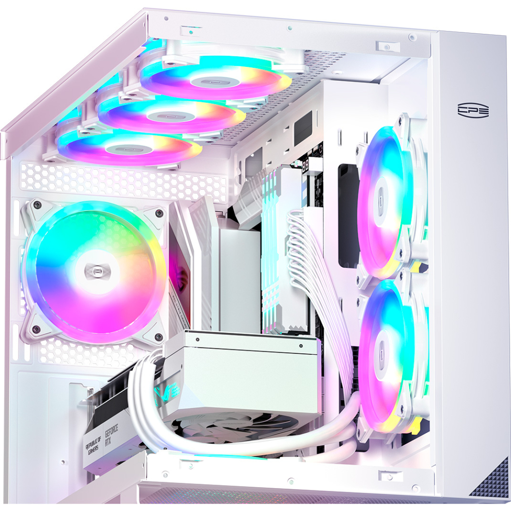 Кулер до корпусу PcCooler F3 T120 ARGB 3 in 1 White - зображення 7