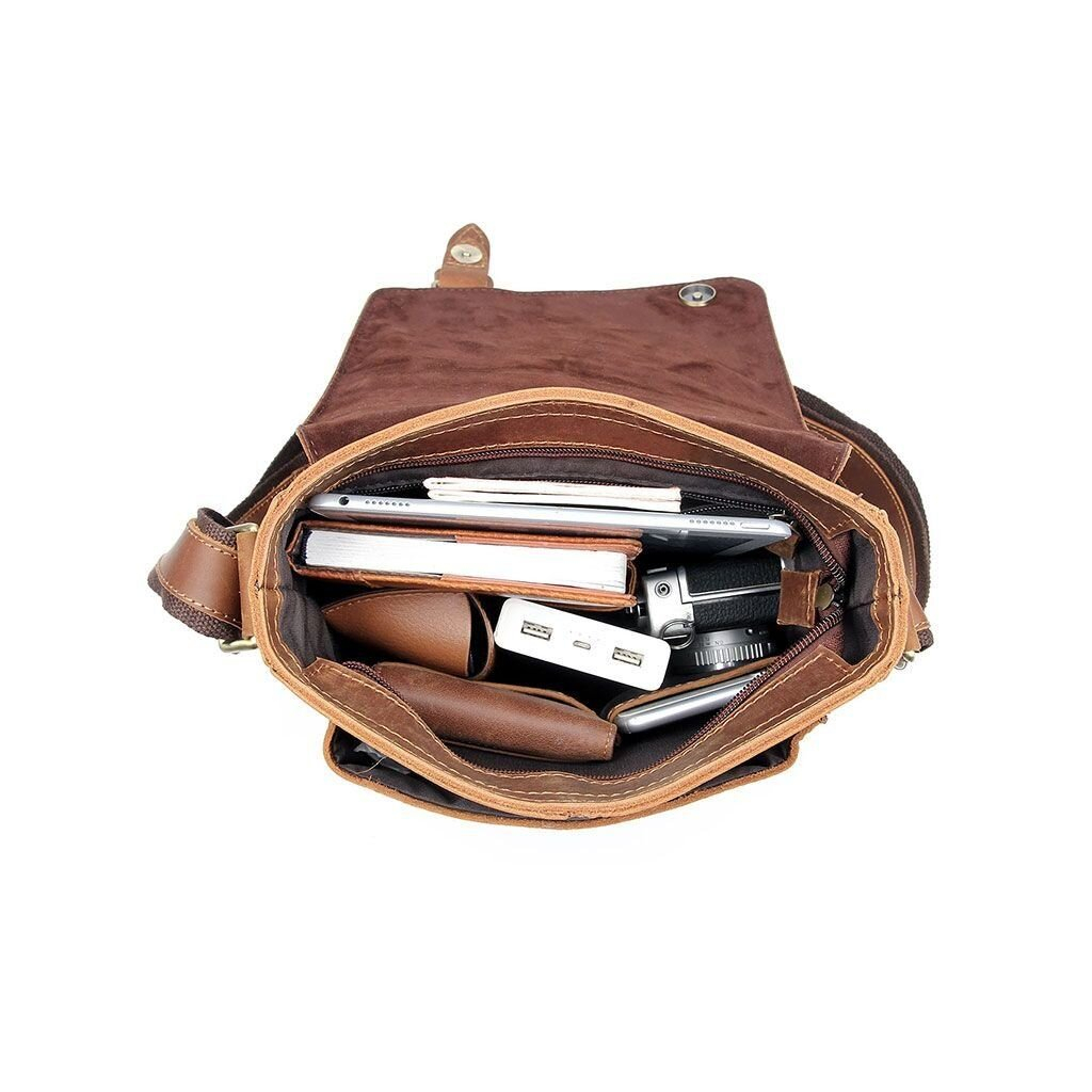 Сумка Vintage Шкіряна чоловіча Коричнева (20206) - зображення 12