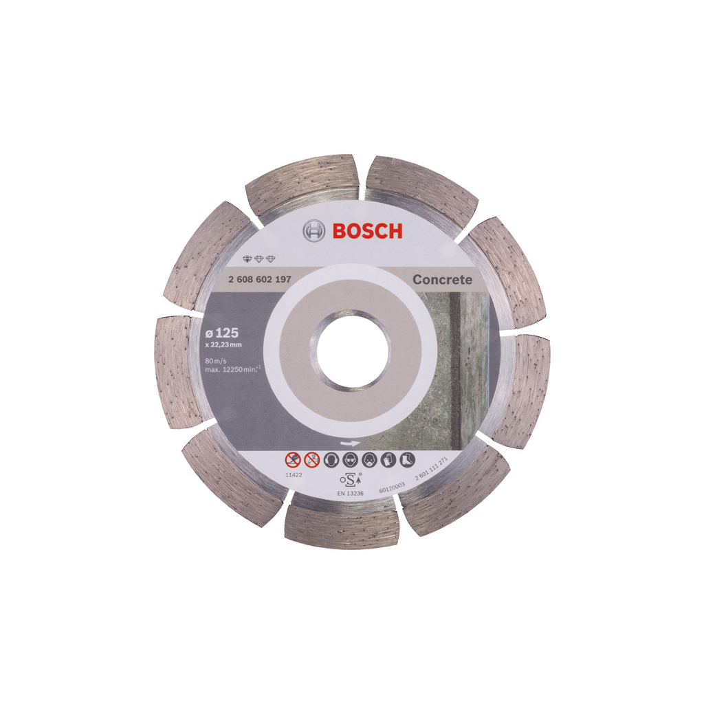 Диск пильний Bosch Standard for Concrete 125-22.23, по бетону (2.608.602.197) - зображення 1