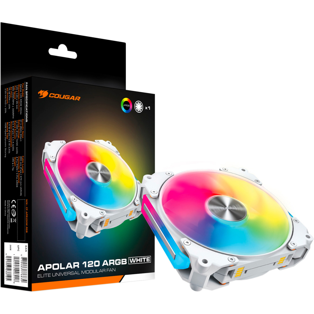 Кулер до корпусу Cougar Apolar 120 ARGB (White) - зображення 9