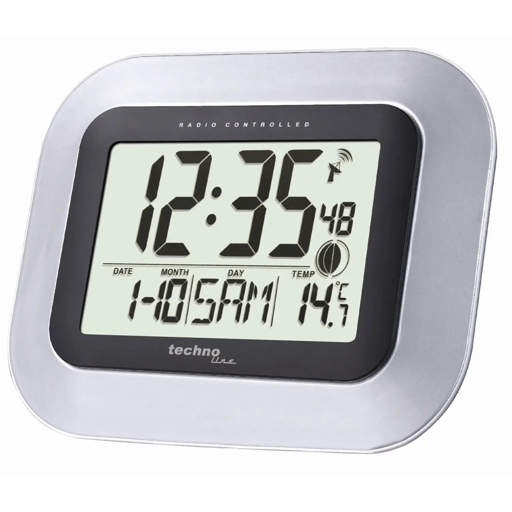 Настінний годинник Technoline WS8005 Silver/Black (DAS301208) - зображення 1