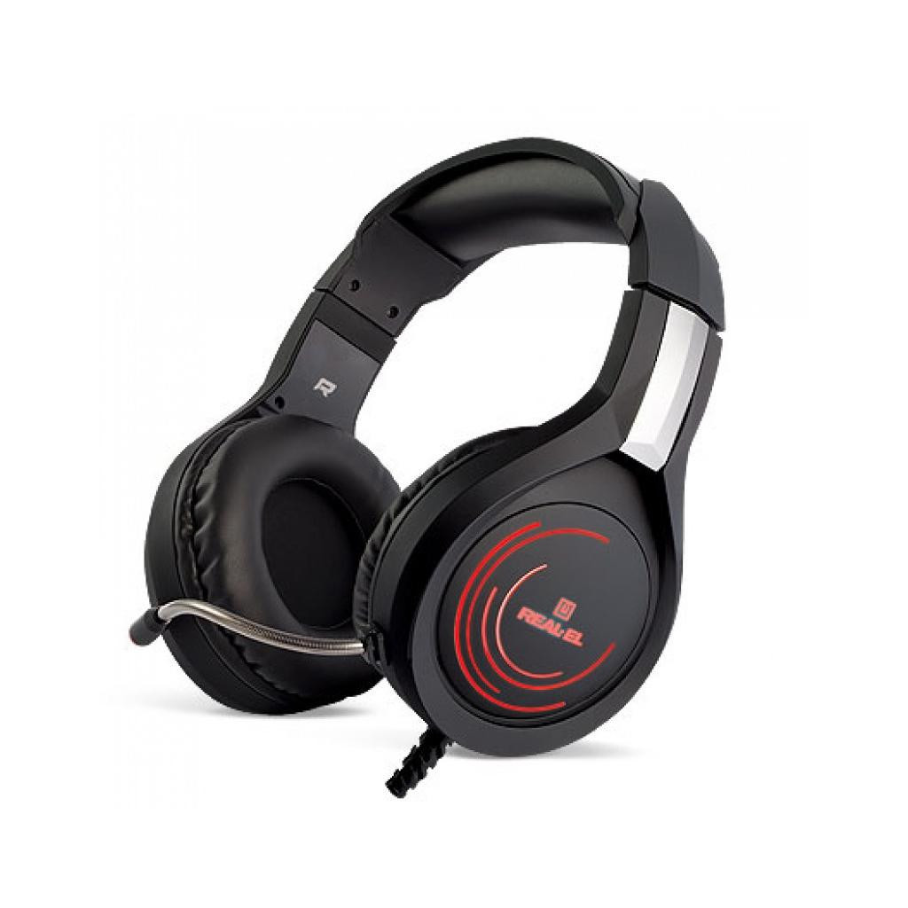 Навушники REAL-EL GDX-7400 Backlit black - зображення 1