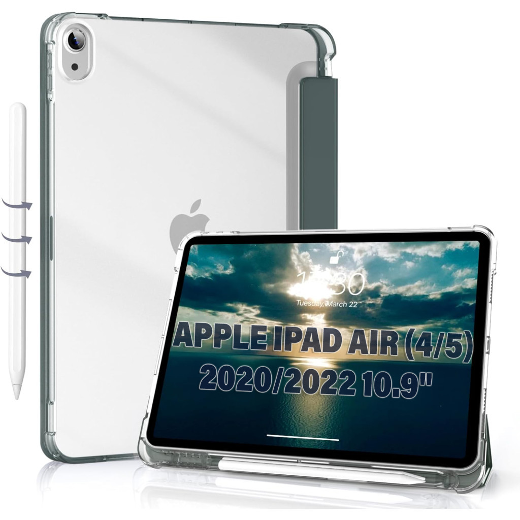 Чохол до планшета BeCover Soft Edge Apple iPad Air (4/5) 2020/2022 10.9" Dark Green (711120) - зображення 2