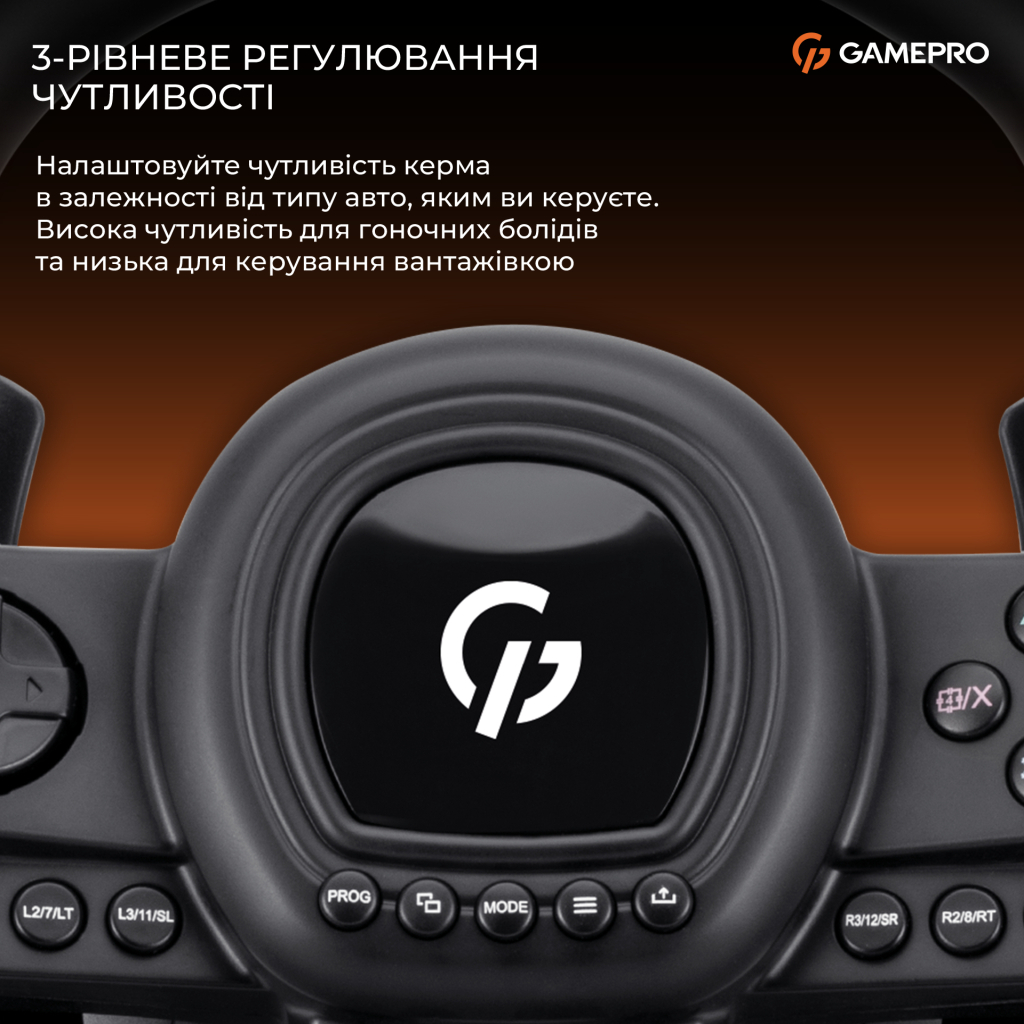 Кермо GamePro RW038PM з педалями та коробкою передач PC/XBOX360/XBOXONE/SWITCH/PS3/PS4 (RW038PM) - зображення 10