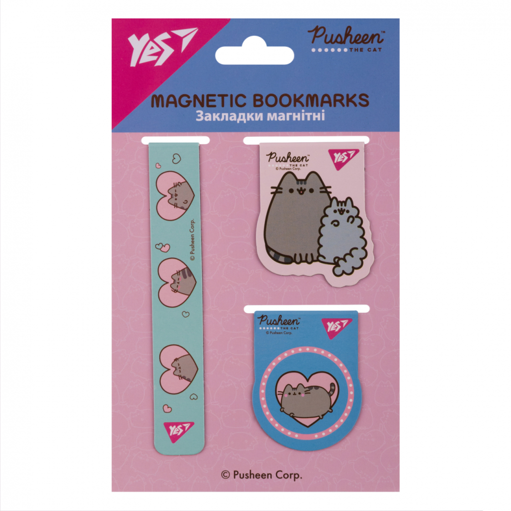 Закладки для книг Yes магнітні Pusheen 3 шт (708349) - зображення 1