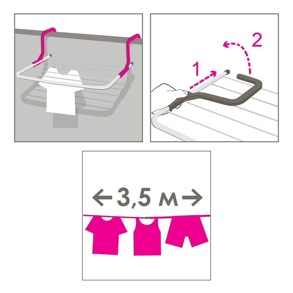 Сушарка для білизни Eurogold На батарею 3 м (0303) - зображення 2