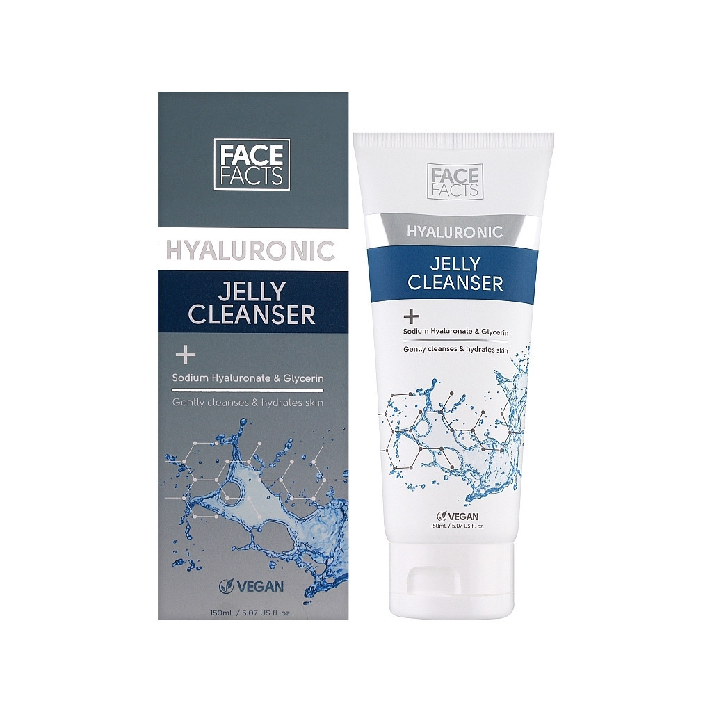 Гель для вмивання Face Facts Hyaluronic Jelly Cleanser Гіалуронове желе 150 мл (5031413926743) - зображення 2