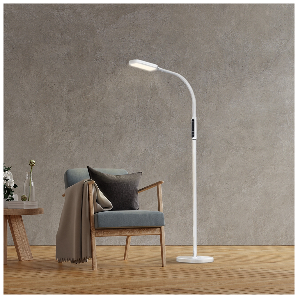 Торшер Videx LED торшер підлоговий білий14W 3000-5500K 220V (VL-TF07W) - изображение 3