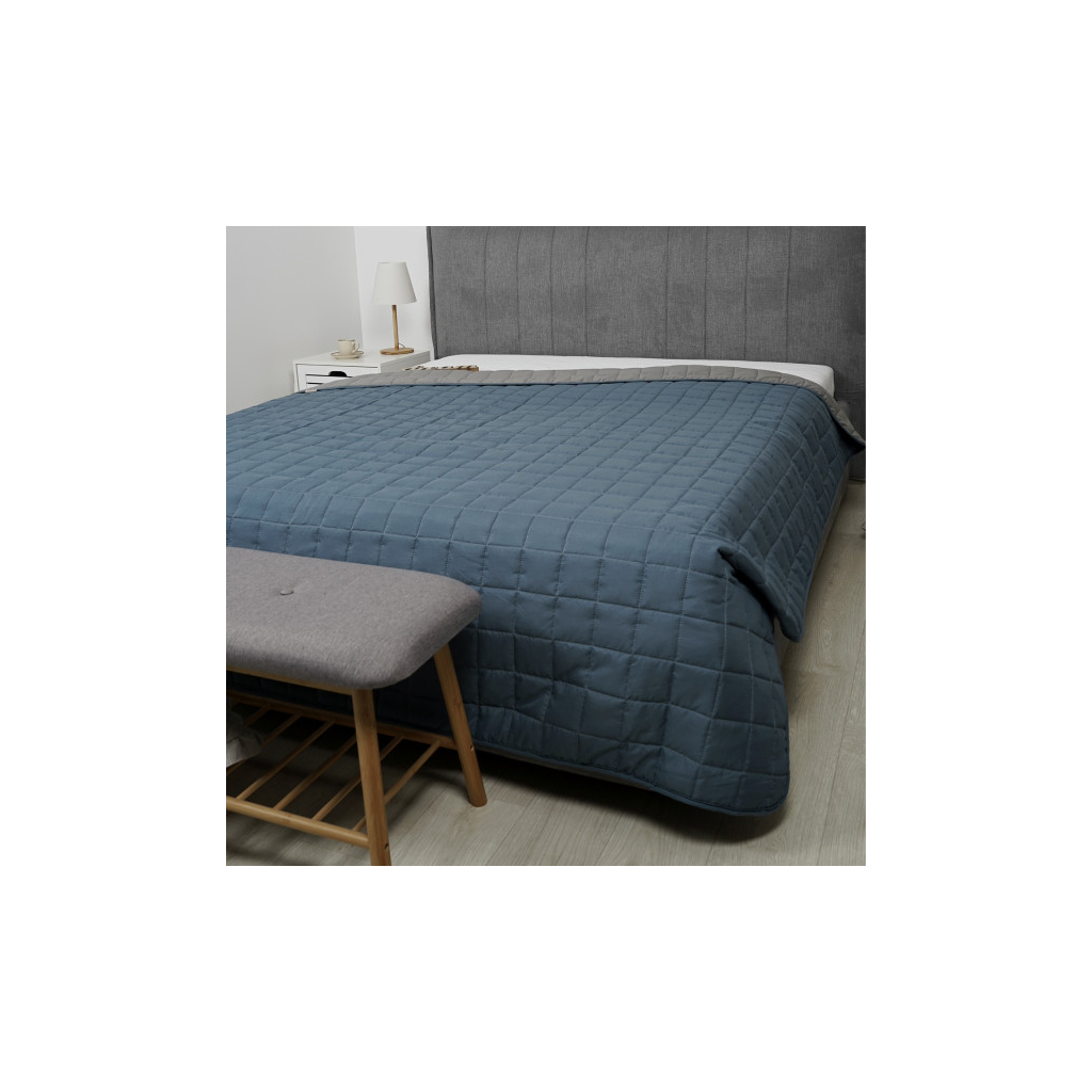 Покривало Viluta стьобане двустороннє Дует Місячне Сяйво 210х220 (дует_м.сяйво_210*220) - изображение 2