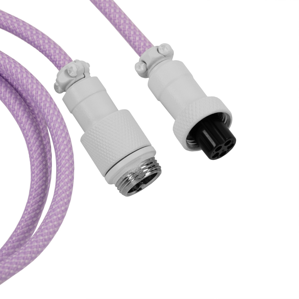 Дата кабель USB-C + USB A to USB-C 1.36m Coiled Aviator purple Keychron (CAB17_KEYCHRON) - зображення 3