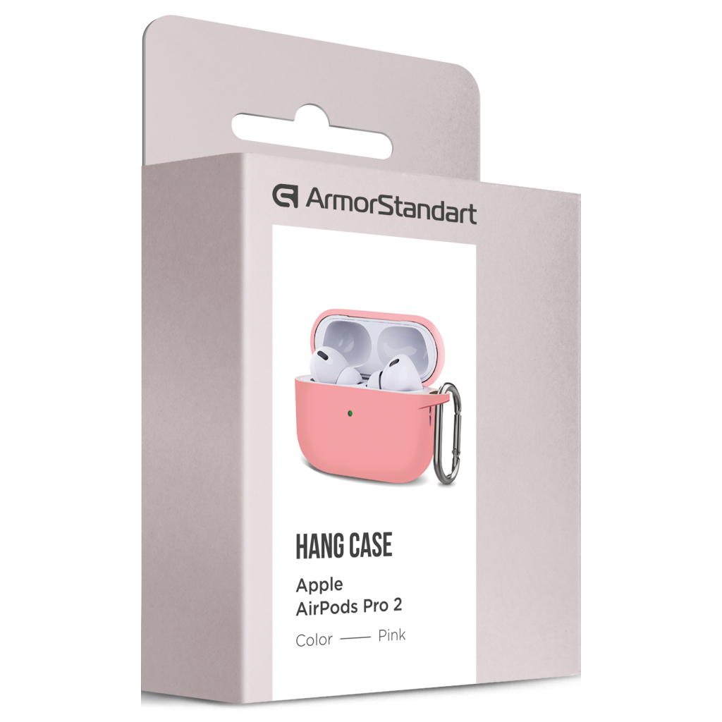 Чохол для навушників Armorstandart Hang Case для Apple AirPods Pro 2 Pink (ARM68588) - зображення 3