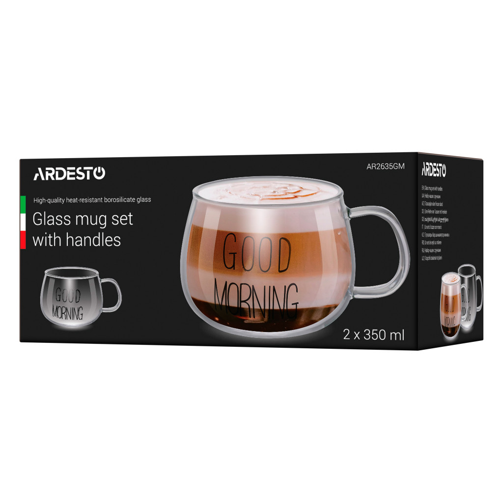 Набір чашок Ardesto Good Morning 350 мл (AR2635GM) - зображення 3