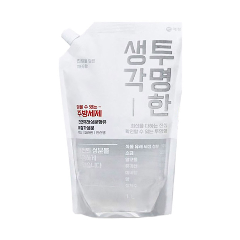 Засіб для ручного миття посуду Aekyung Trio Transparent Thinking Запаcка 1 л (8801046275566) - зображення 1