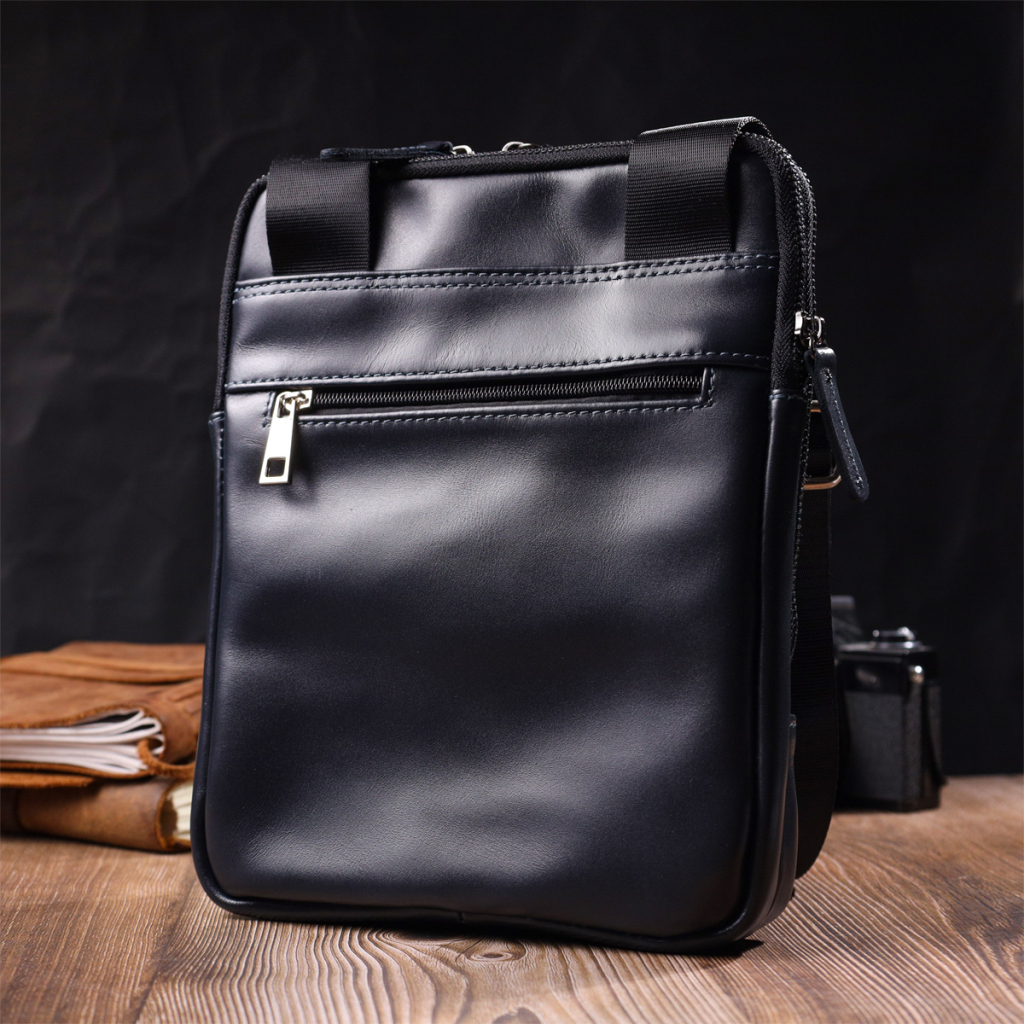 Сумка Shvigel З натуральної шкіри Синя (22142) - зображення 8