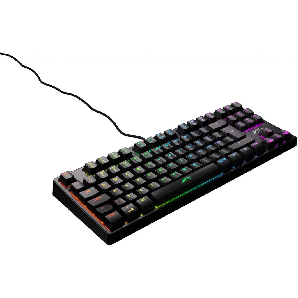 Клавіатура Xtrfy K4 TKL RGB Kailh Red Ukr-Ru Black (XG-K4-RGB-TKL-R-UKR) - зображення 4