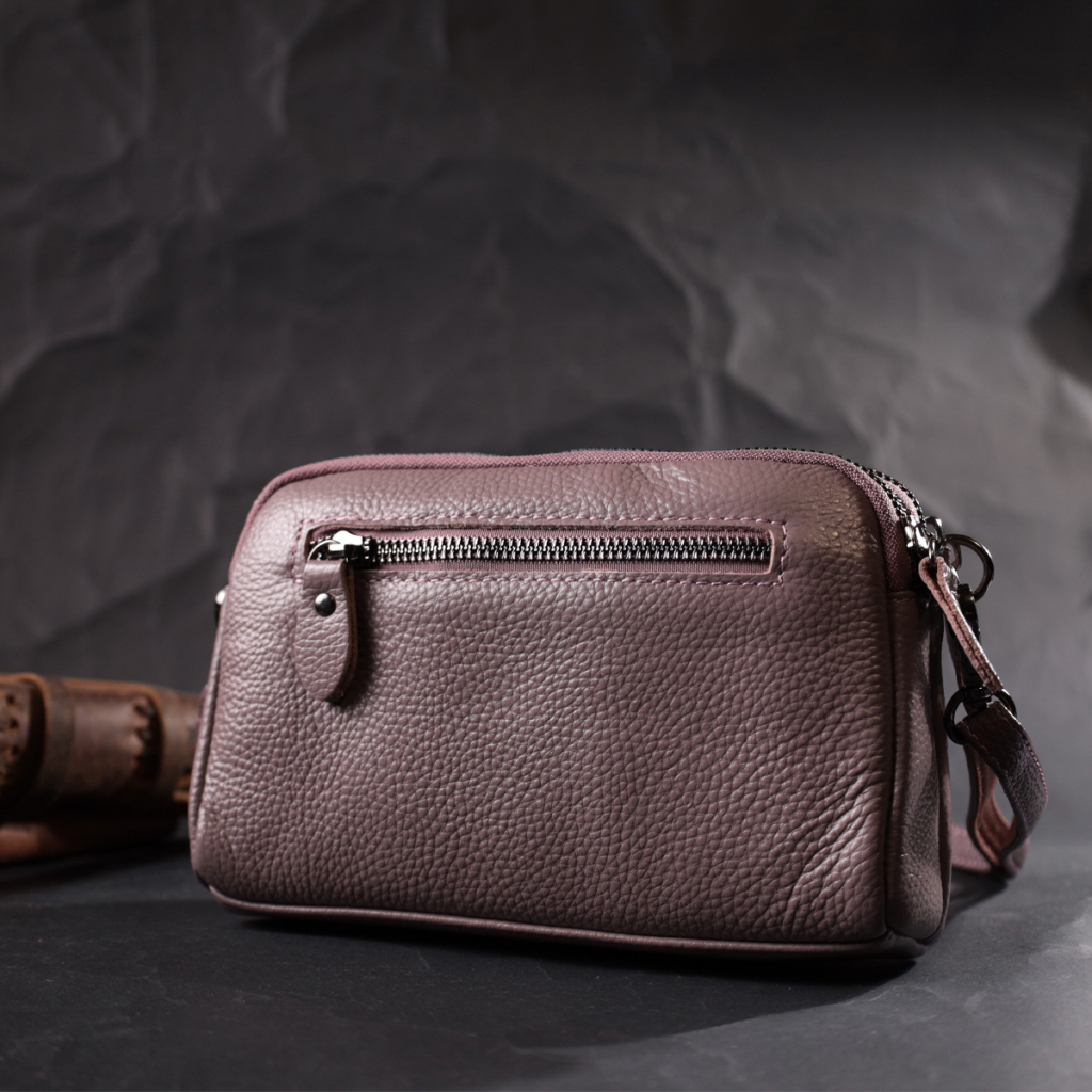 Сумка Vintage З натуральної шкіри Фіолетова (22279) - зображення 10