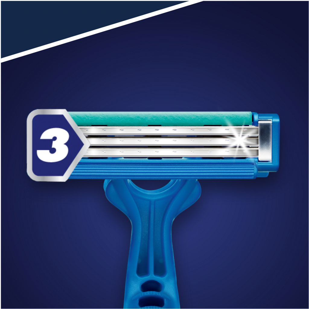 Бритва Gillette Blue Simple3 одноразова 4 шт. (7702018429622) - зображення 2