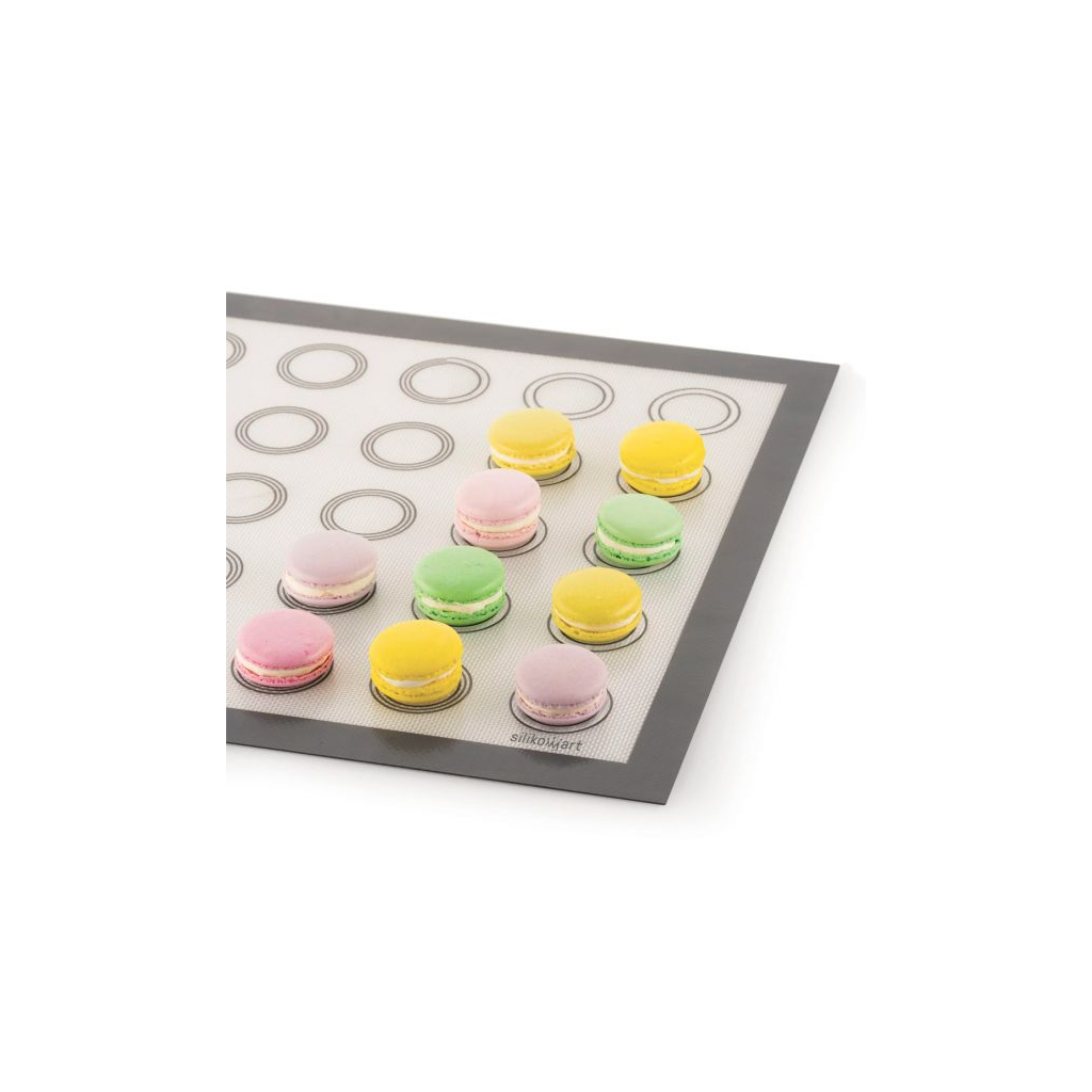 Кондитерський килимок Silikomart серія "Silikon Mats" для макаронс 30x40 см (FIBERGLASS 30x40 MACARON) - изображение 3