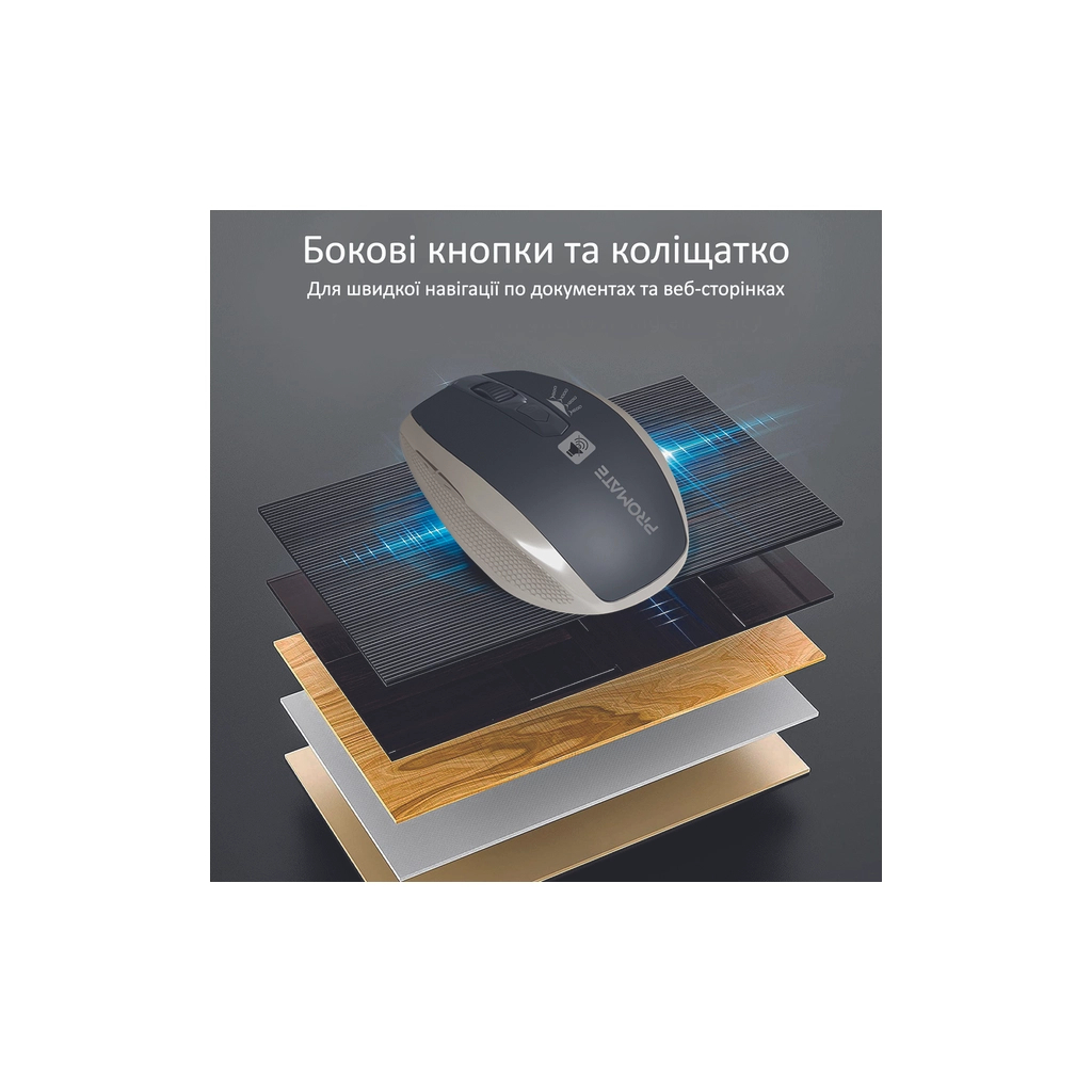 Мишка Promate Breeze Wireless Gold (breeze.gold) - зображення 5