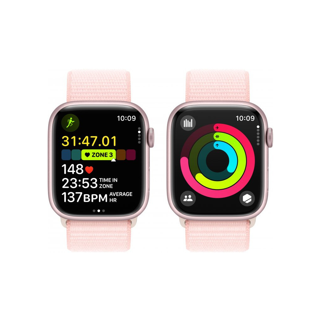 Смарт-годинник Apple Watch Series 9 GPS 45mm Pink Aluminium Case with Light Pink Sport Loop (MR9J3QP/A) - зображення 8