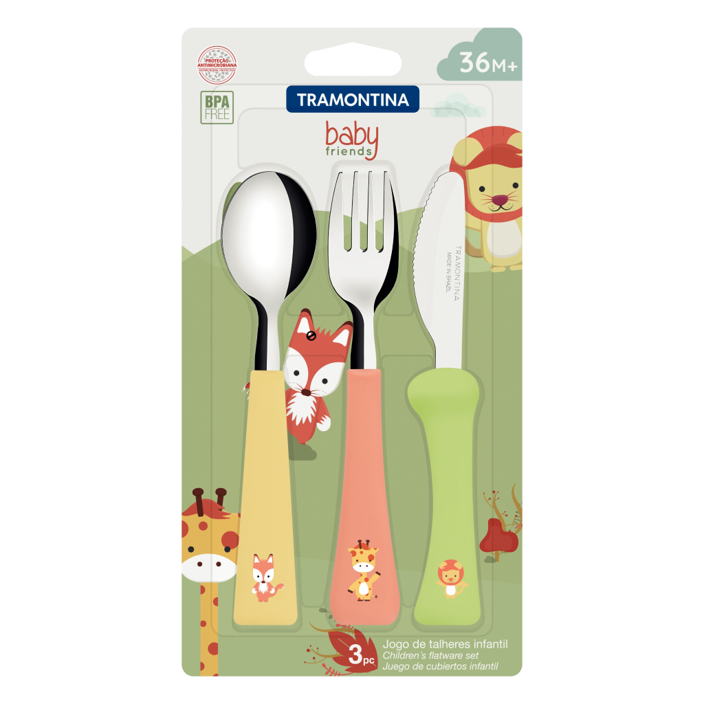 Набір столових приборів Tramontina Baby Friends 3 предмети (23797/906) - зображення 2