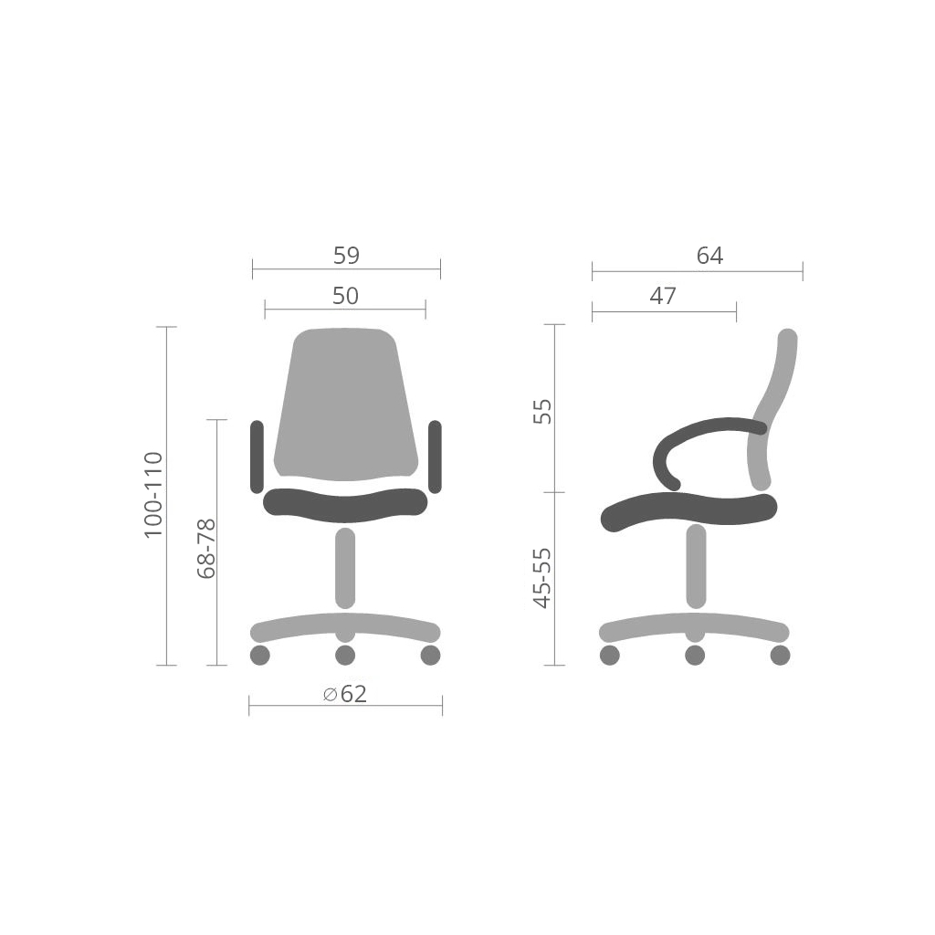 Офісне крісло Аклас ST35 TILT Чорний (PU Black) (00158139) - зображення 12
