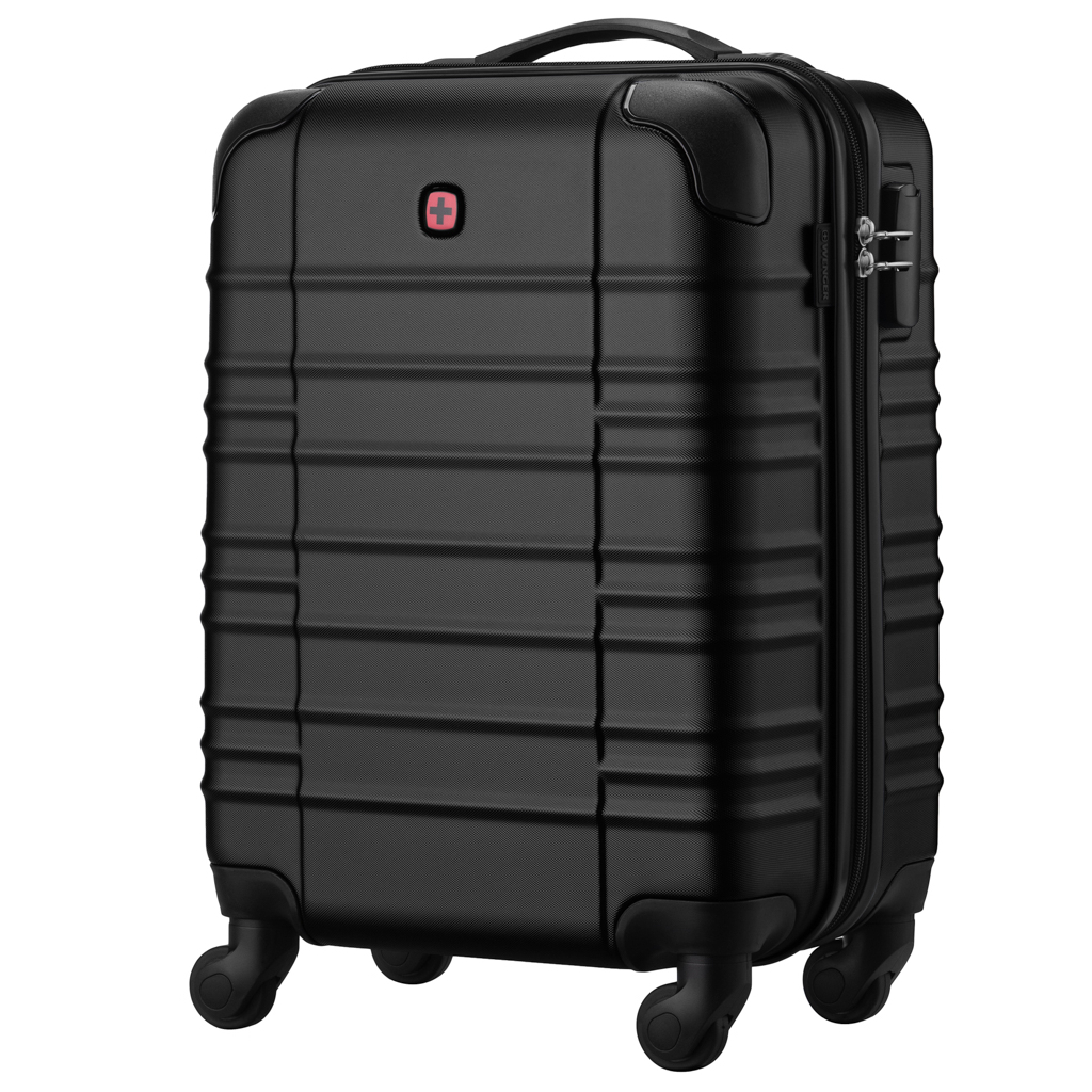 Валіза Wenger Amplar, мала, пластик, 4 колеса, чорна (653143) - зображення 2