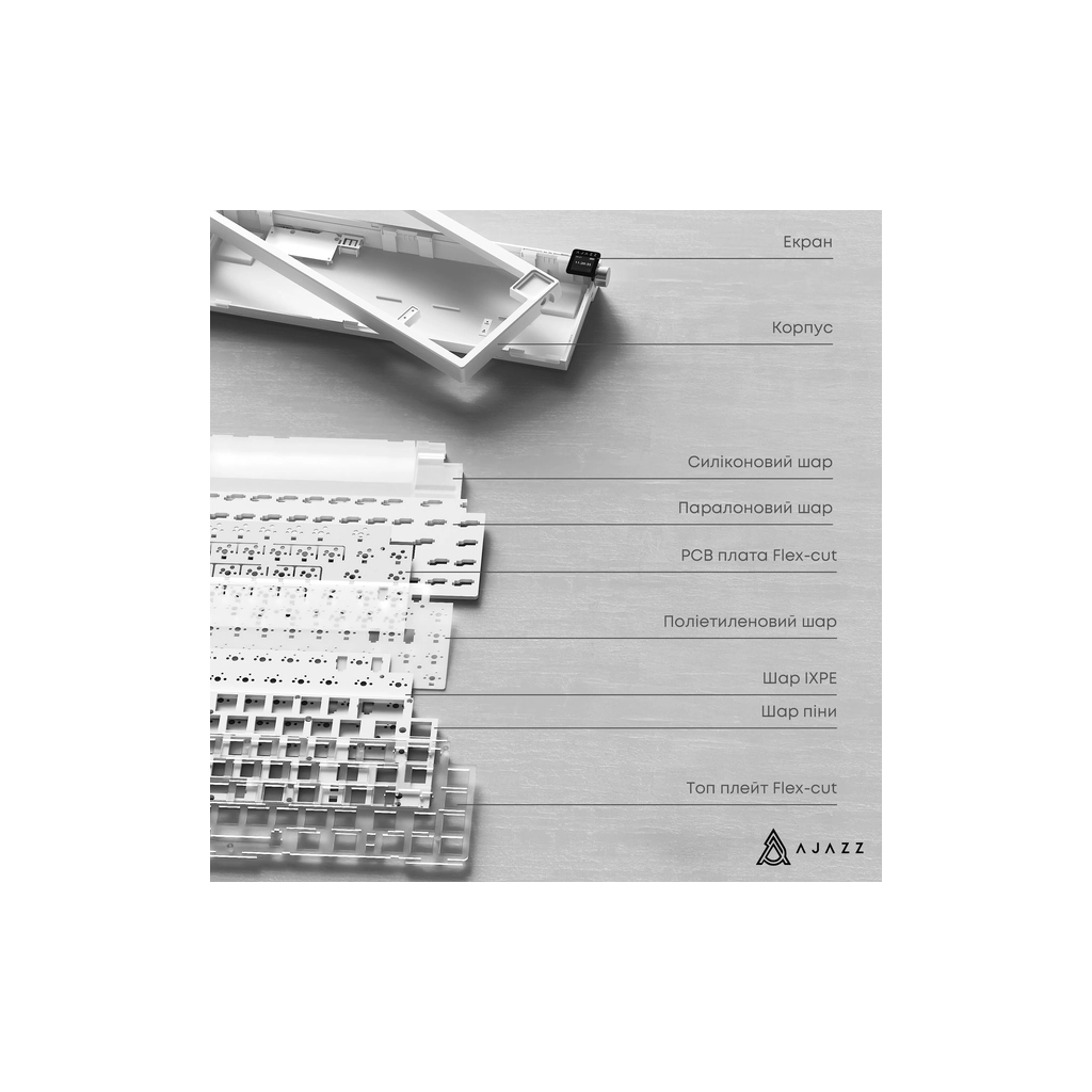 Клавіатура Ajazz AK650 Flying Fish Switch Purple RGB USB/Wireless/Bluetooth UA Purple (AK650-FF-PWB) - зображення 7