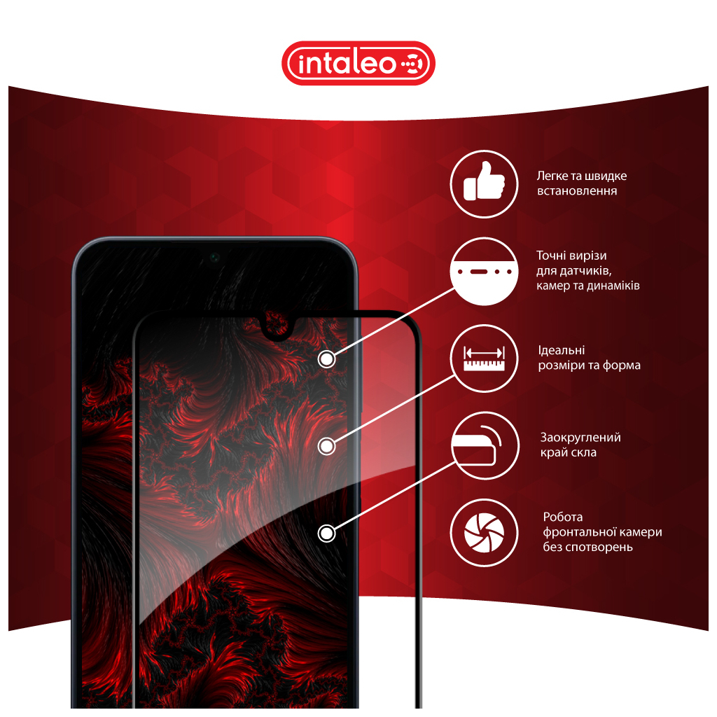Скло захисне Intaleo Full Glue Samsung A16 Black (1283126598715) - зображення 3