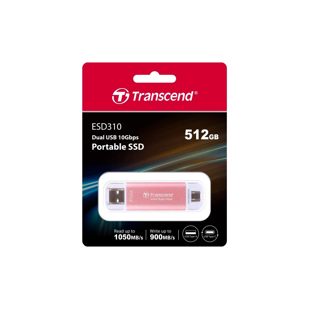 Накопичувач SSD USB 3.2 512GB Transcend (TS512GESD310P) - зображення 3