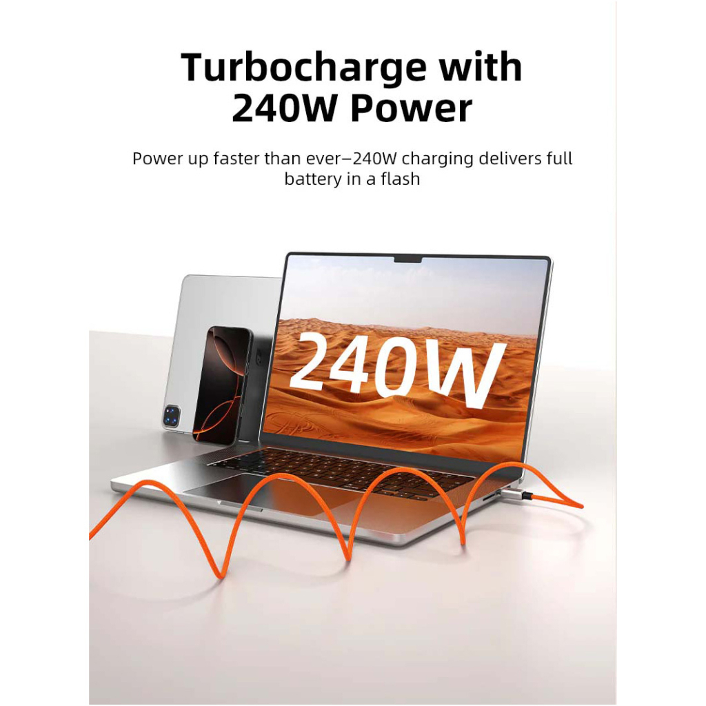 Дата кабель USB-C to USB-C 2.0m PD240W magnetic Cabletime (CA915729) - зображення 4