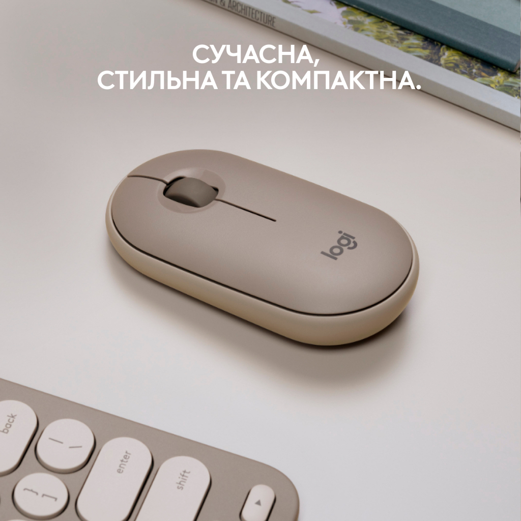 Мишка Logitech M350 Wireless Sand (910-006751) - зображення 2
