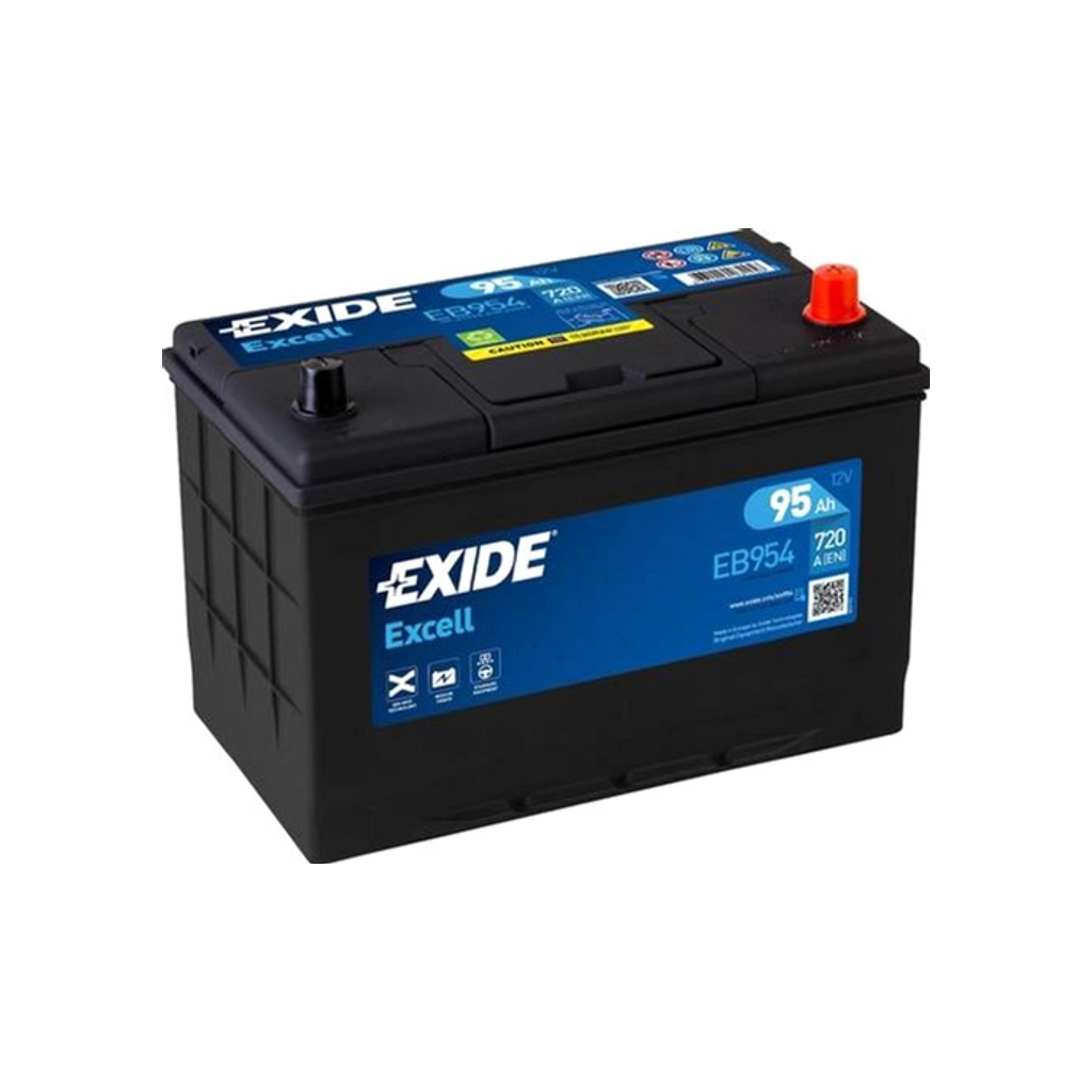Акумулятор автомобільний EXIDE EXCELL 95Ah ASIA Ев (-/+) (760EN) (EB954) - зображення 1