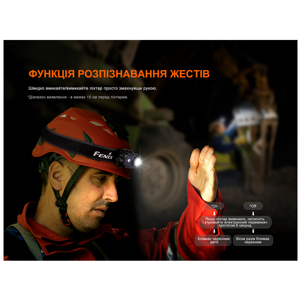 Ліхтар Fenix HL45R LED з безконтактним датчиком (HL45RLED) - зображення 10