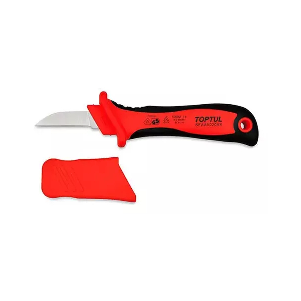 Ніж монтажний Toptul кабельний діелектричний 1000V VDE (SFAA5020V4) - зображення 1