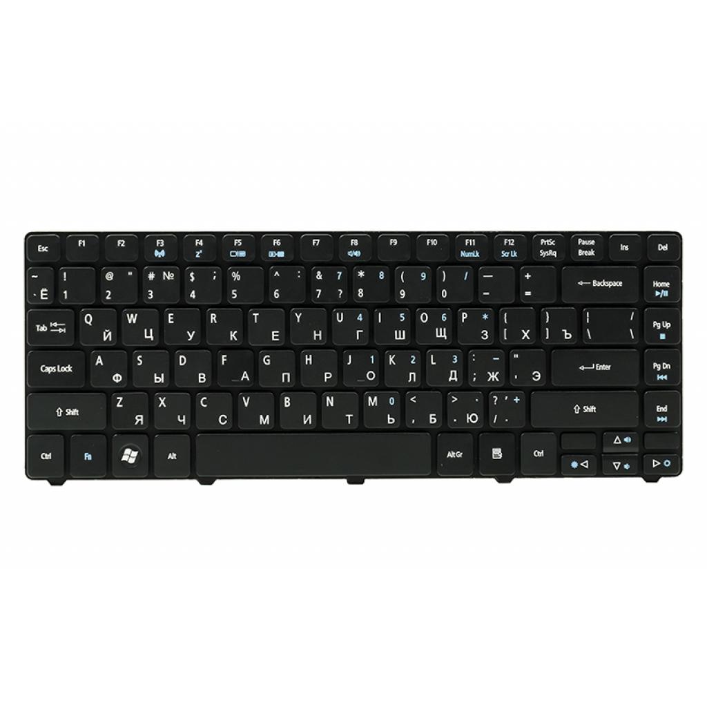 Клавіатура ноутбука Acer Aspire 3810 чорна, чорна рамка (KB311811) - зображення 1
