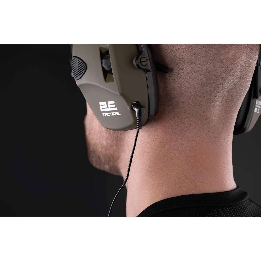 Тактичні навушники 2E Pulse Pro NRR 22 dB активні Army Green (2E-TPE026ARGN) - зображення 5
