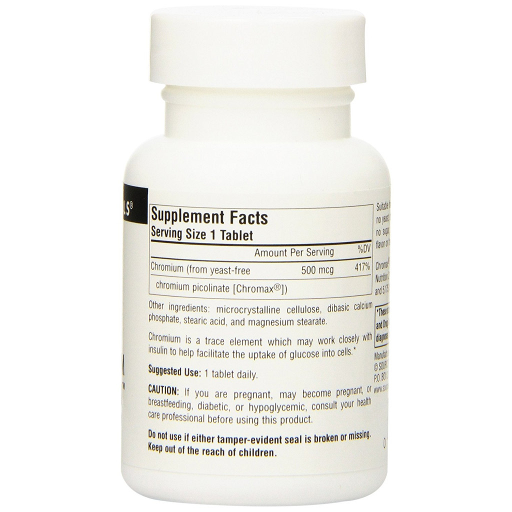 Мінерали Source Naturals Ультра Хром Пиколинат 500мкг, 120 таблеток (SN0516) - зображення 2