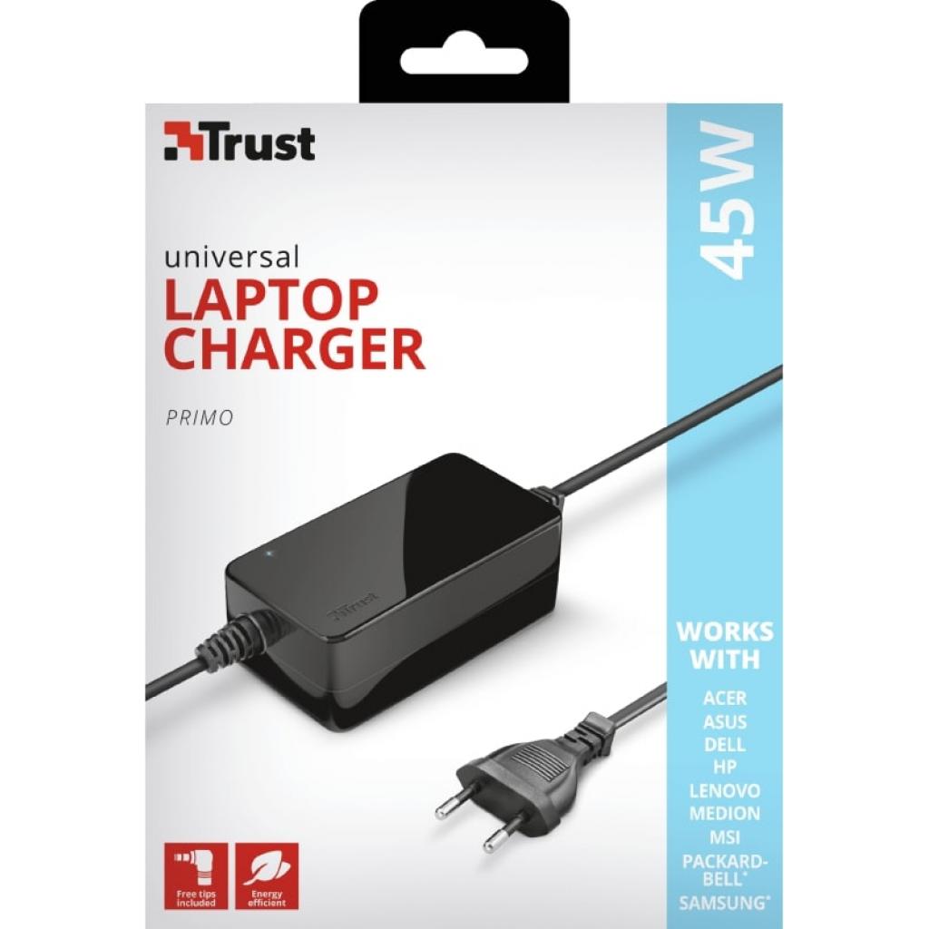 Блок живлення до ноутбуку Trust Primo 45W Universal Laptop Charger (21904) - зображення 5