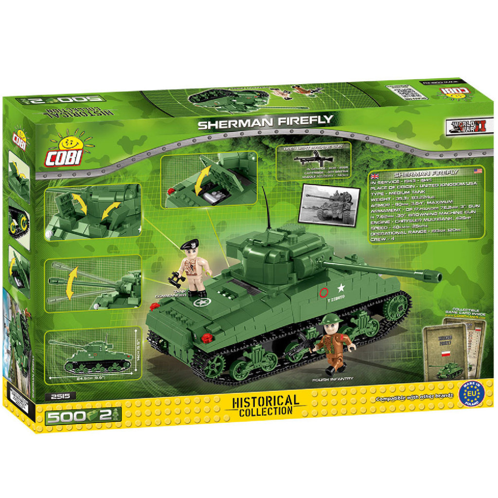Конструктор Cobi Танк Шерман Файрфлай 500 деталей (COBI-2515) - зображення 6